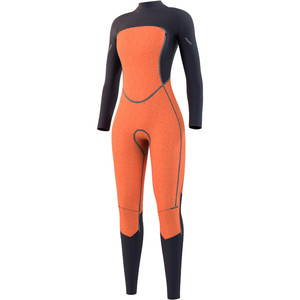 2021 Wetsuit Com Chest Zip Mystic Feminino De 5/3 5/3mm Deslumbrante 210078 - Folha Escura